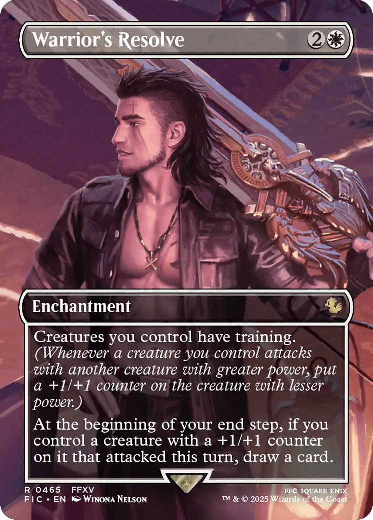 Warrior's Resolve (Borderless) [FINAL FANTASY Commander] MTG Single Magic: The Gathering  | Multizone: Comics And Games