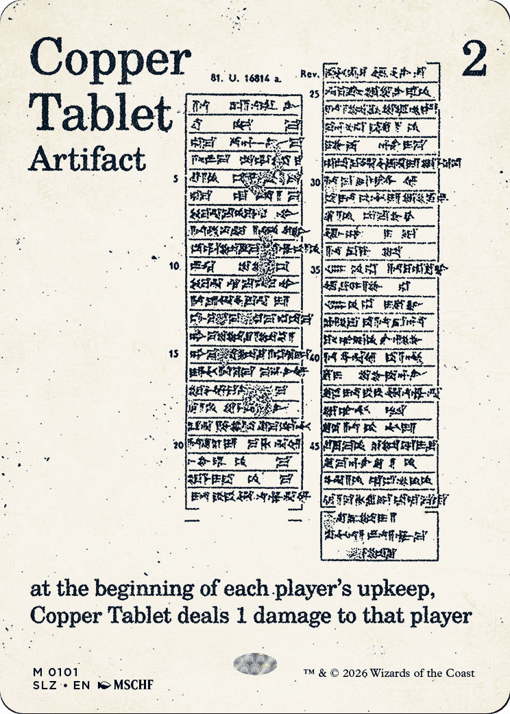 Copper Tablet (0101) [Secret Lair x MSCHF: The Zeta Set] MTG Single Magic: The Gathering  | Multizone: Comics And Games