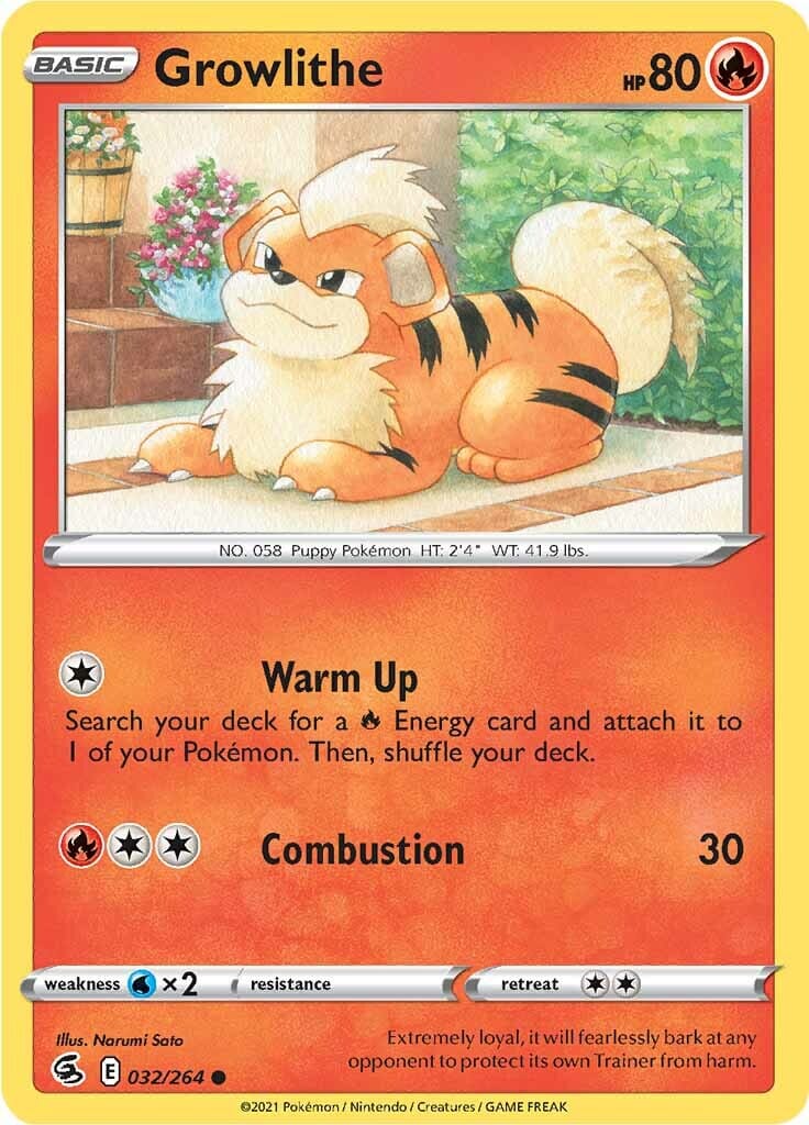 Growlithe (032/264) [Sword & Shield: Fusion Strike] Pokemon Single Pokémon  | Multizone: Comics And Games