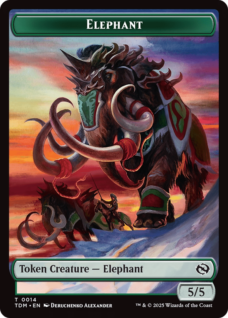 Elephant // Treasure Double-Sided Token [Tarkir: Dragonstorm Tokens] MTG Single Magic: The Gathering  | Multizone: Comics And Games