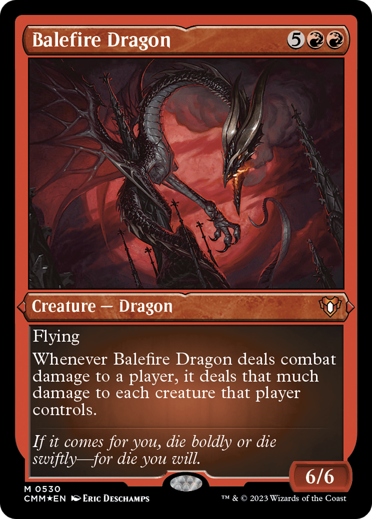 Balefire Dragon (Foil Etched) [Commander Masters] MTG Single Magic: The Gathering  | Multizone: Comics And Games