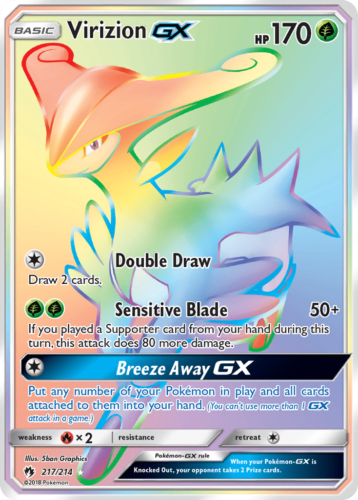 Virizion GX (217/214) [Sun & Moon: Lost Thunder] Pokemon Single Pokémon  | Multizone: Comics And Games