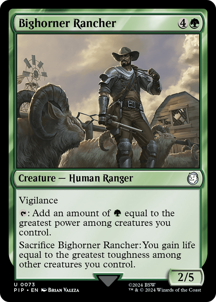 Bighorner Rancher [Fallout] MTG Single Magic: The Gathering  | Multizone: Comics And Games