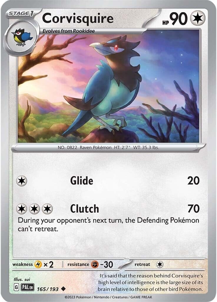 Corvisquire (165/193) [Scarlet & Violet: Paldea Evolved] Pokemon Single Pokémon  | Multizone: Comics And Games