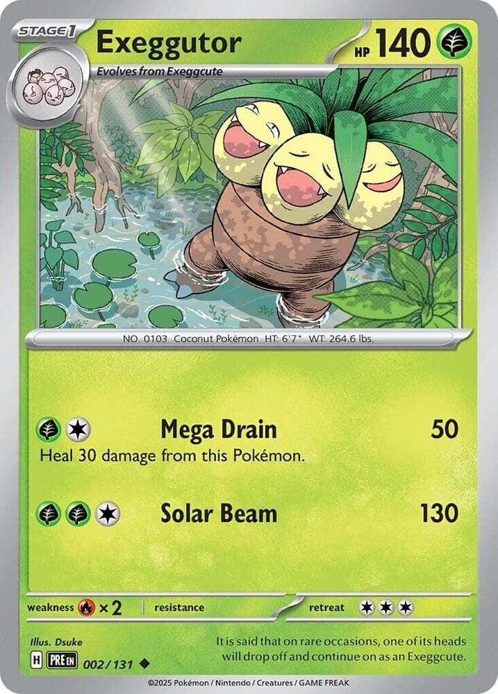 Exeggutor (002/131) [Scarlet & Violet: Prismatic Evolutions] Pokemon Single Pokémon  | Multizone: Comics And Games
