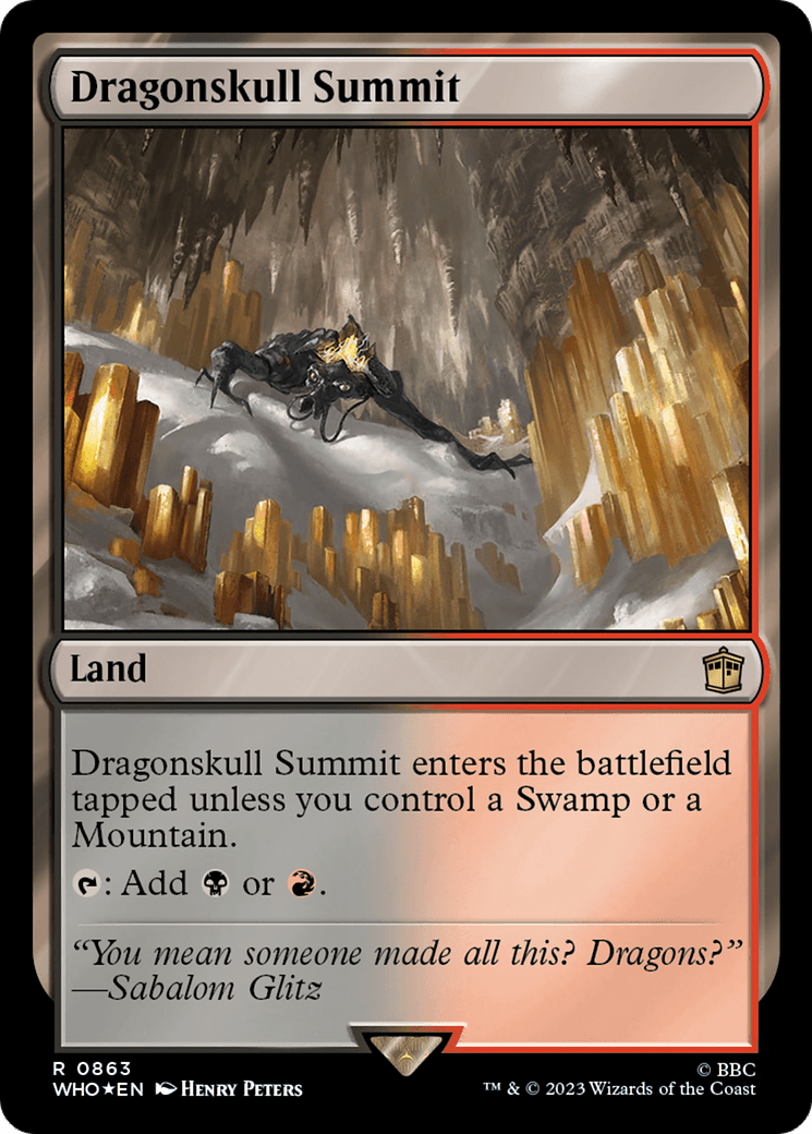 Dragonskull Summit (Surge Foil) [Doctor Who] MTG Single Magic: The Gathering  | Multizone: Comics And Games