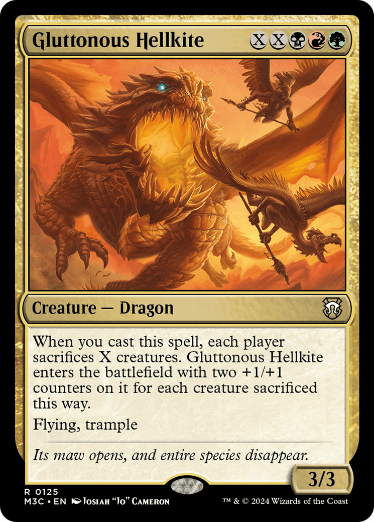Gluttonous Hellkite [Modern Horizons 3 Commander] MTG Single Magic: The Gathering  | Multizone: Comics And Games