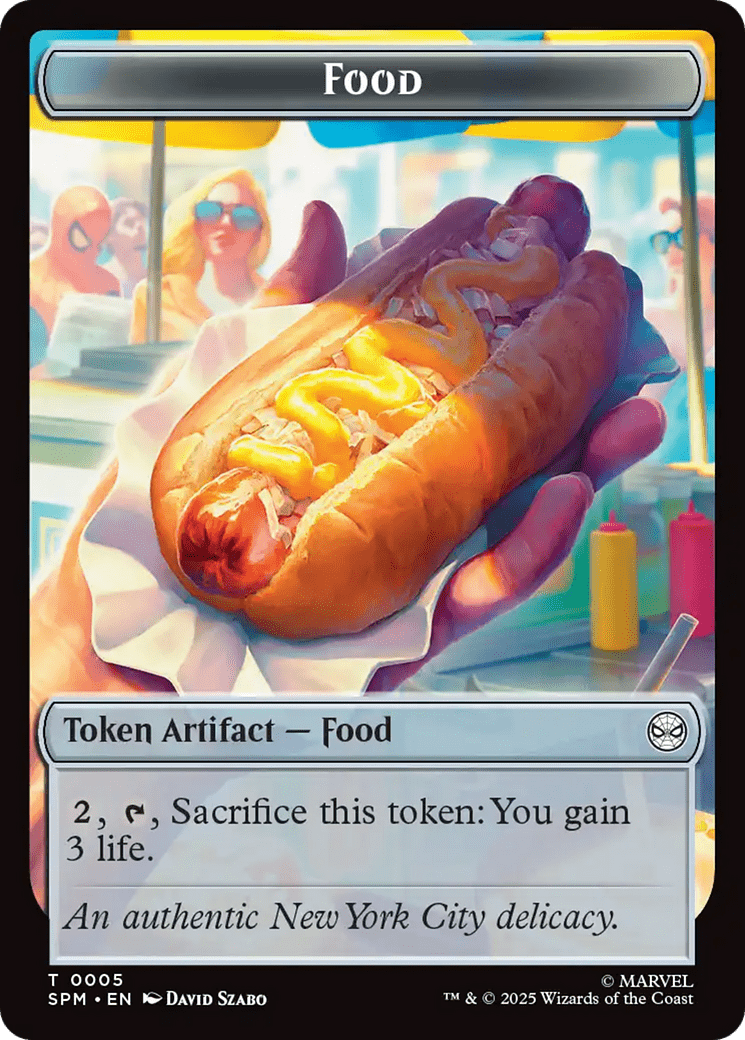 Spider // Food Double-Sided Token [Marvel's Spider-Man Tokens] MTG Single Magic: The Gathering  | Multizone: Comics And Games
