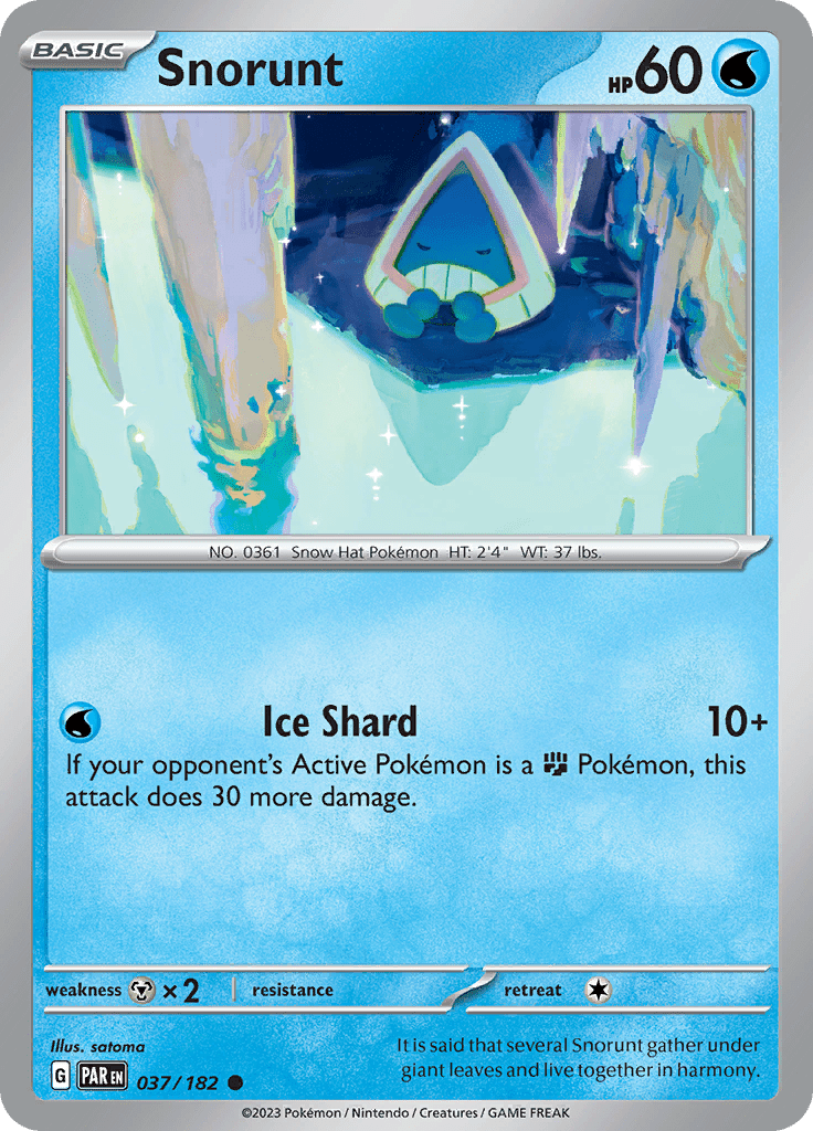 Snorunt (037/182) [Scarlet & Violet: Paradox Rift] Pokemon Single Pokémon  | Multizone: Comics And Games