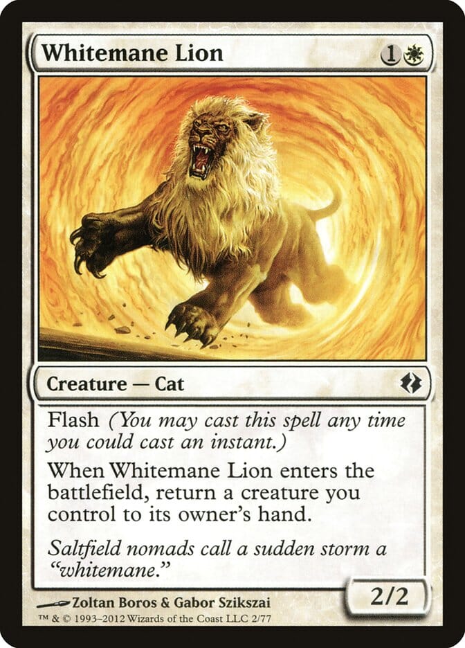 Whitemane Lion [Duel Decks: Venser vs. Koth] MTG Single Magic: The Gathering  | Multizone: Comics And Games
