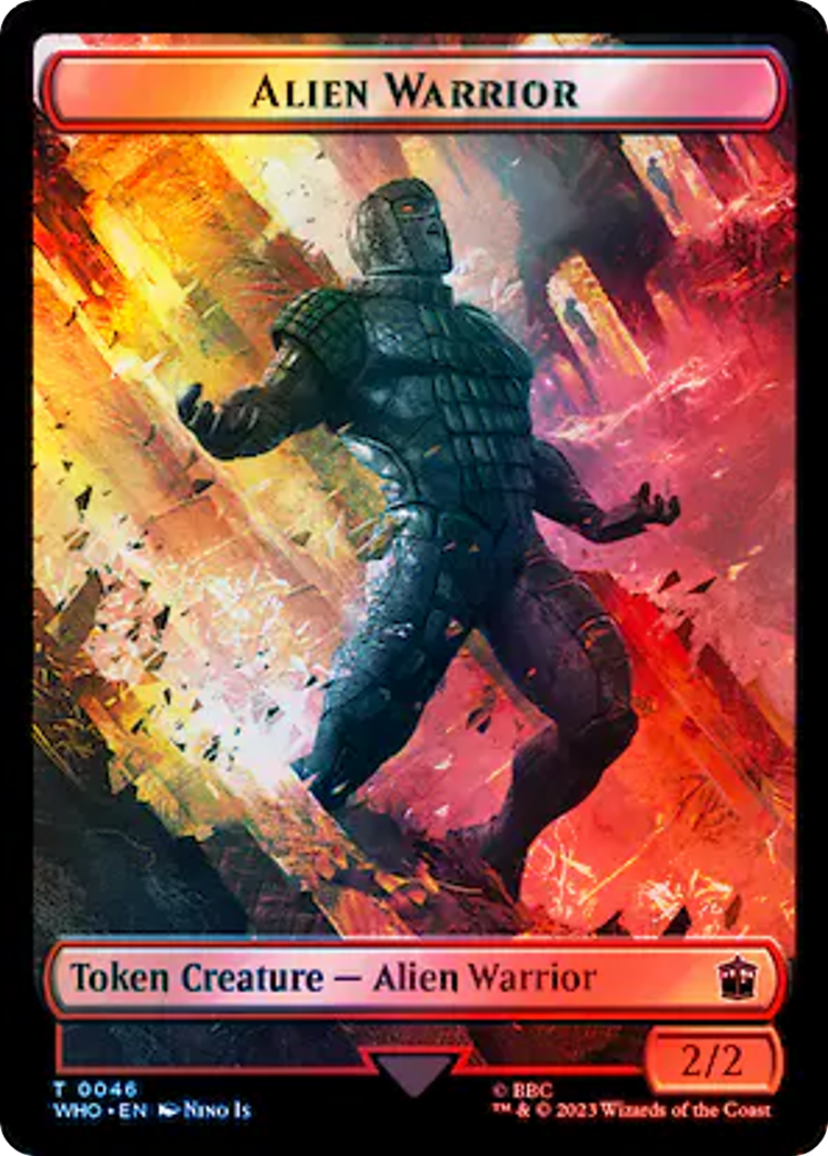 Dalek // Alien Warrior Double-Sided Token (Surge Foil) [Doctor Who Tokens] MTG Single Magic: The Gathering  | Multizone: Comics And Games