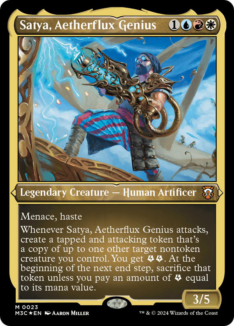 Satya, Aetherflux Genius (Foil Etched) [Modern Horizons 3 Commander] MTG Single Magic: The Gathering  | Multizone: Comics And Games
