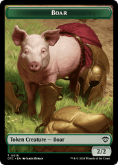 Boar // Drake Double-Sided Token [Outlaws of Thunder Junction Commander Tokens] MTG Single Magic: The Gathering  | Multizone: Comics And Games