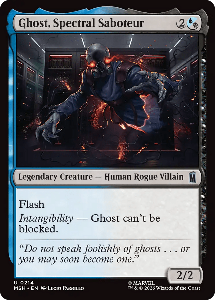 Ghost, Spectral Saboteur [Marvel Super Heroes] MTG Single Magic: The Gathering  | Multizone: Comics And Games