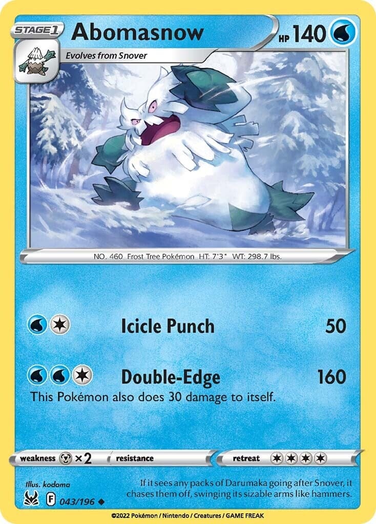 Abomasnow (043/196) [Sword & Shield: Lost Origin] Pokemon Single Pokémon  | Multizone: Comics And Games