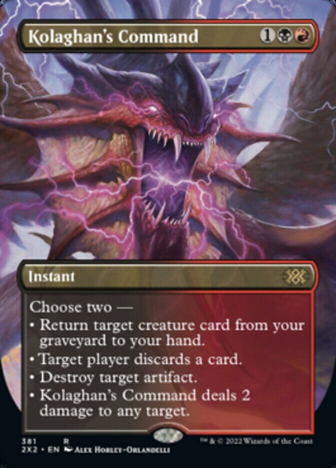 Kolaghan's Command (Borderless Alternate Art) [Double Masters 2022] MTG Single Magic: The Gathering  | Multizone: Comics And Games