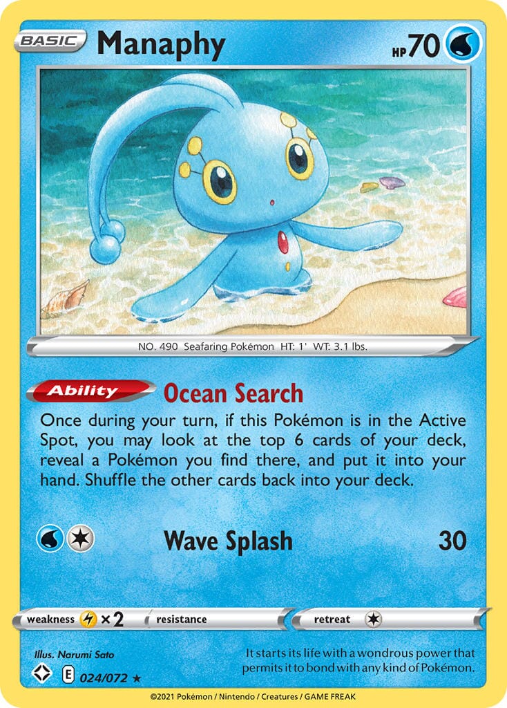 Manaphy (024/072) [Sword & Shield: Shining Fates] Pokemon Single Pokémon  | Multizone: Comics And Games