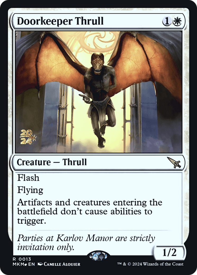 Doorkeeper Thrull [Murders at Karlov Manor Prerelease Promos] MTG Single Magic: The Gathering  | Multizone: Comics And Games