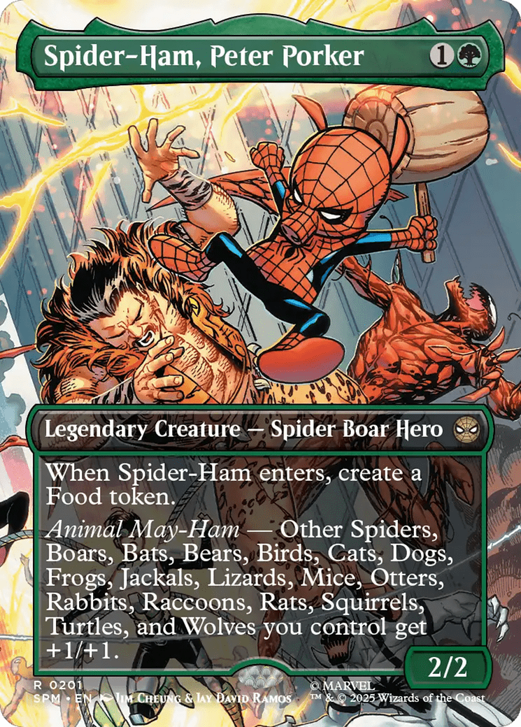 Spider-Ham, Peter Porker (Borderless) [Marvel's Spider-Man] MTG Single Magic: The Gathering  | Multizone: Comics And Games