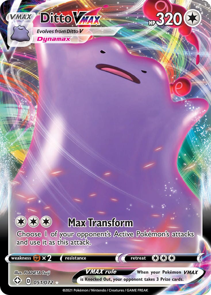 Ditto VMAX (051/072) [Sword & Shield: Shining Fates] Pokemon Single Pokémon  | Multizone: Comics And Games