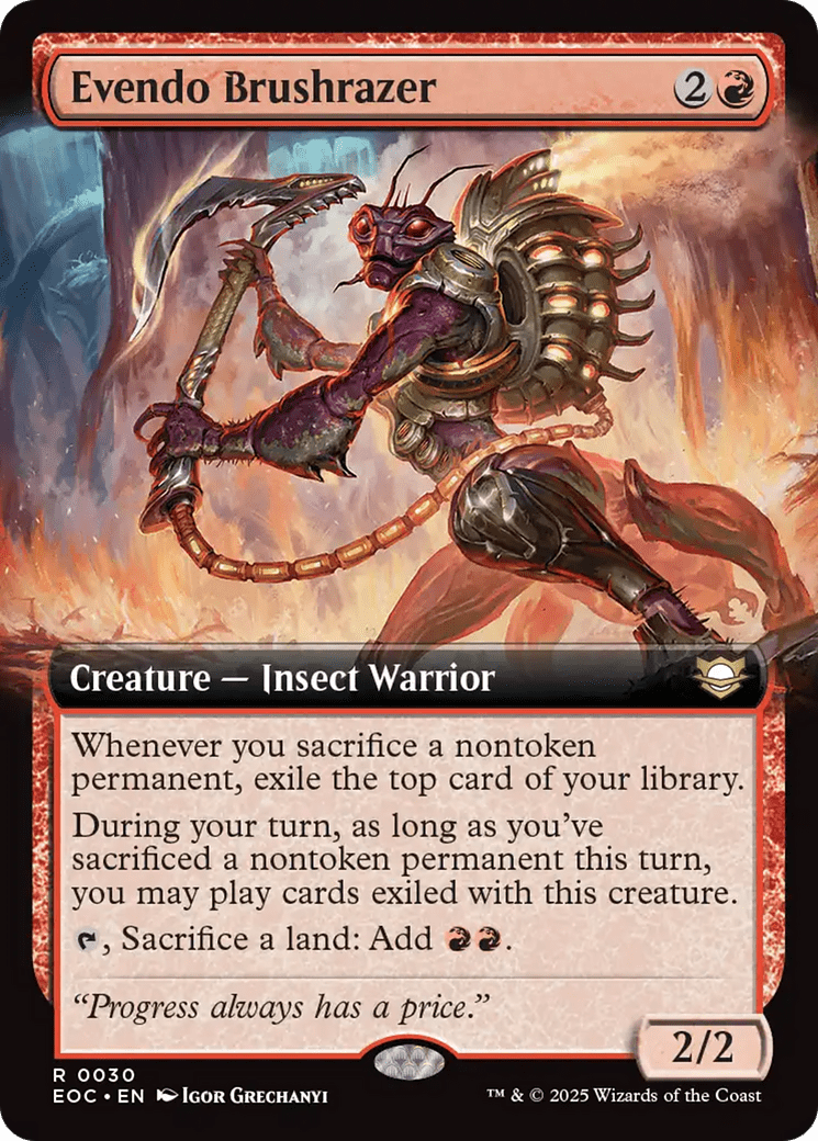 Evendo Brushrazer (Extended Art) [Edge of Eternities Commander] MTG Single Magic: The Gathering  | Multizone: Comics And Games
