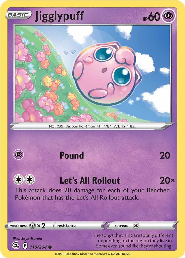 Jigglypuff (110/264) [Sword & Shield: Fusion Strike] Pokemon Single Pokémon  | Multizone: Comics And Games
