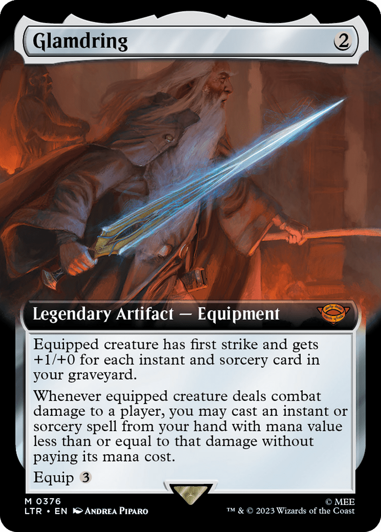 Glamdring (Extended Art) [The Lord of the Rings: Tales of Middle-Earth] MTG Single Magic: The Gathering  | Multizone: Comics And Games