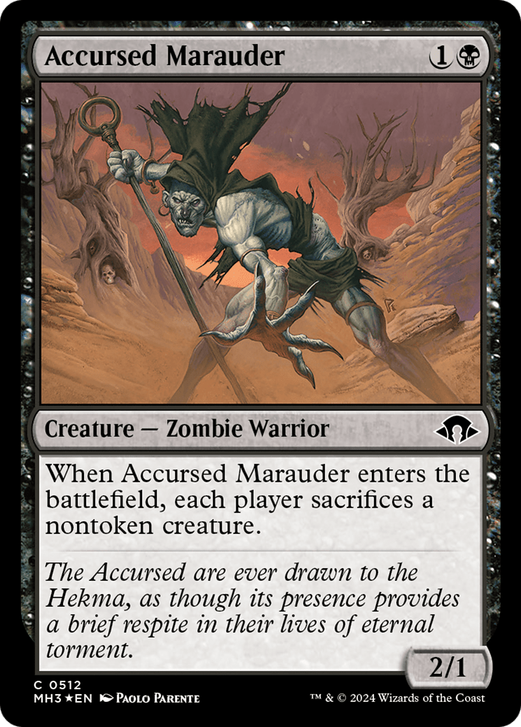 Accursed Marauder (Ripple Foil) [Modern Horizons 3] MTG Single Magic: The Gathering  | Multizone: Comics And Games