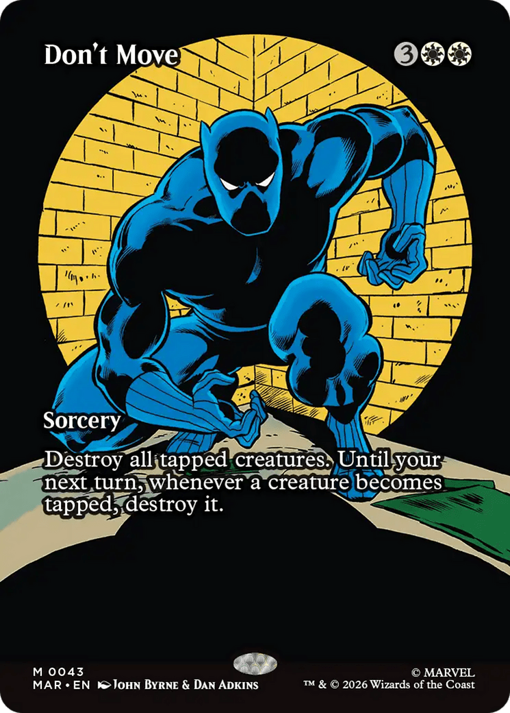 Don't Move (Borderless) [Marvel Universe: Eternal-Legal] MTG Single Magic: The Gathering  | Multizone: Comics And Games