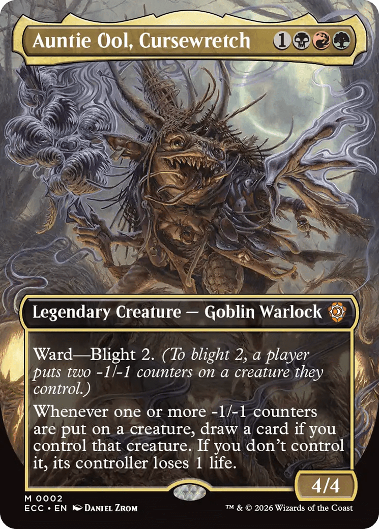 Auntie Ool, Cursewretch (Borderless) [Lorwyn Eclipsed Commander] MTG Single Magic: The Gathering  | Multizone: Comics And Games