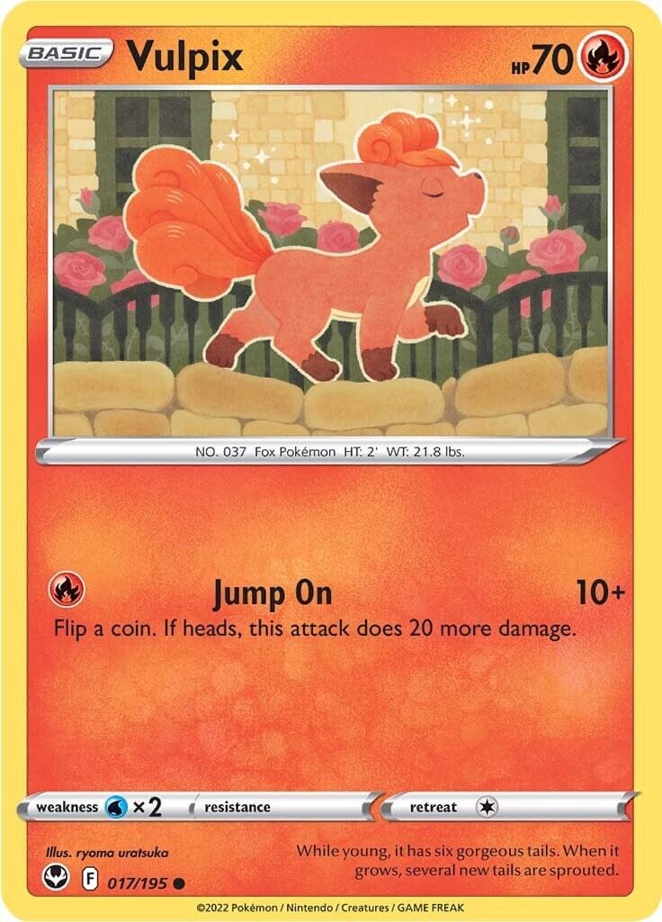 Vulpix (017/195) [Sword & Shield: Silver Tempest] Pokemon Single Pokémon  | Multizone: Comics And Games