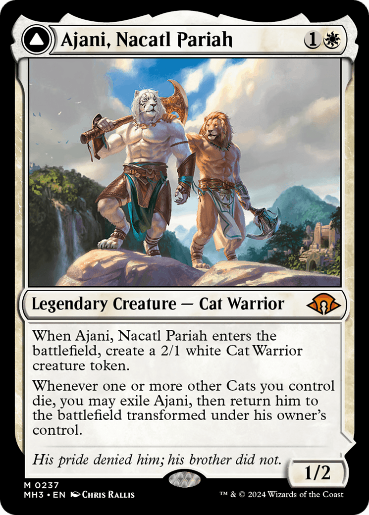 Ajani, Nacatl Pariah // Ajani, Nacatl Avenger [Modern Horizons 3] MTG Single Magic: The Gathering  | Multizone: Comics And Games