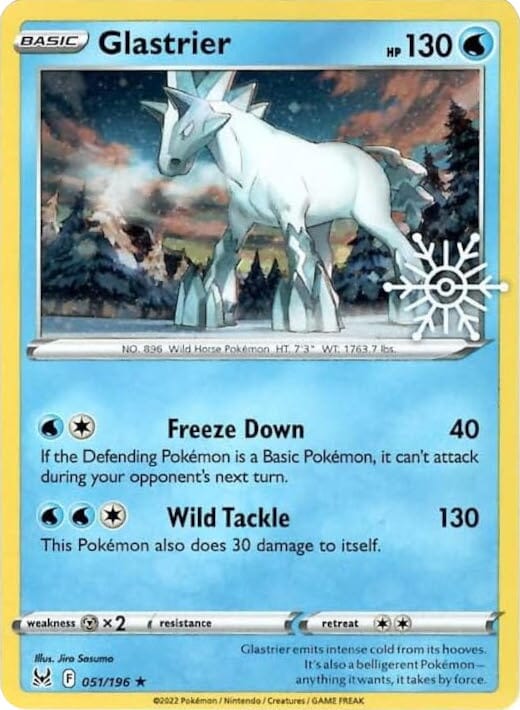 Glastrier (051/196) (Holiday Calendar) [Sword & Shield: Lost Origin] Pokemon Single Pokémon  | Multizone: Comics And Games