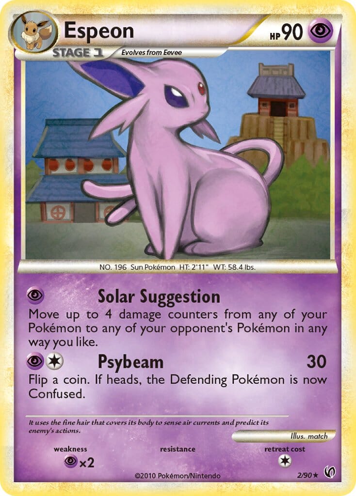 Espeon (2/90) (Cracked Ice Holo) (Theme Deck Exclusive) [HeartGold & SoulSilver: Unleashed] Pokemon Single Pokémon  | Multizone: Comics And Games