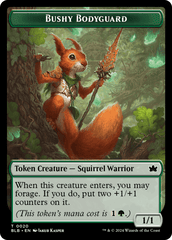 Food // Bushy Bodyguard Double-Sided Token [Bloomburrow Tokens] MTG Single Magic: The Gathering  | Multizone: Comics And Games
