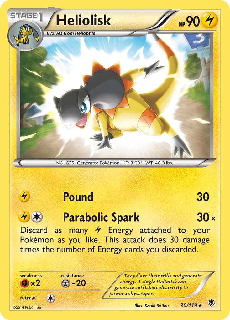 Heliolisk (30/119) (Theme Deck Exclusive) [XY: Phantom Forces] Pokemon Single Pokémon  | Multizone: Comics And Games