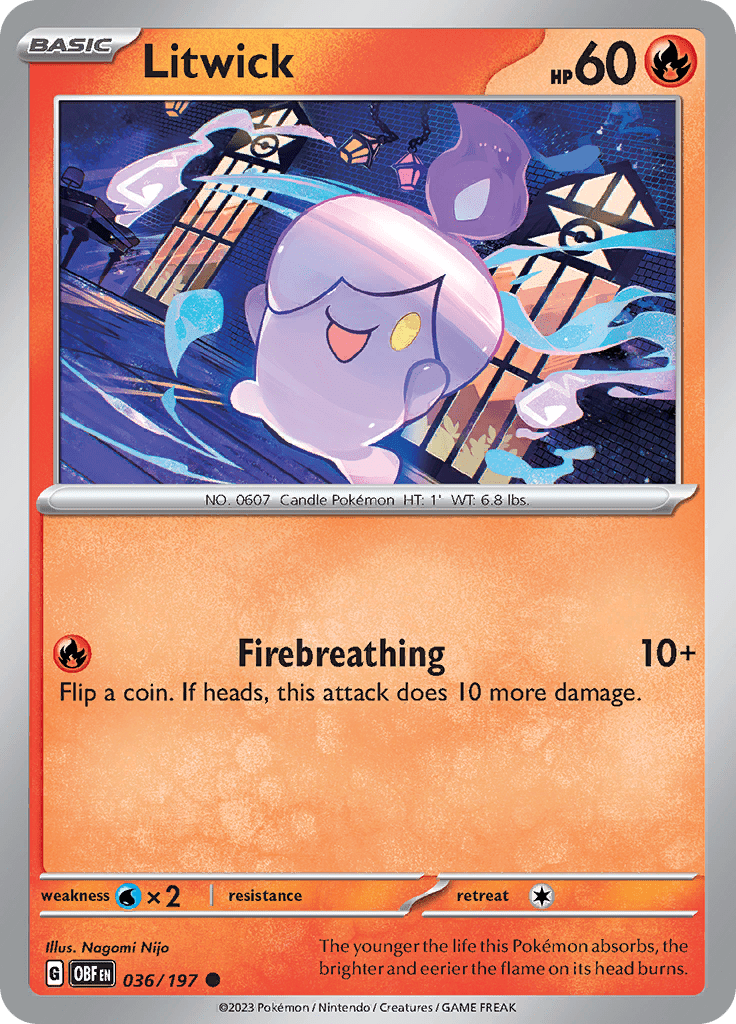 Litwick (036/197) [Scarlet & Violet: Obsidian Flames] Pokemon Single Pokémon  | Multizone: Comics And Games