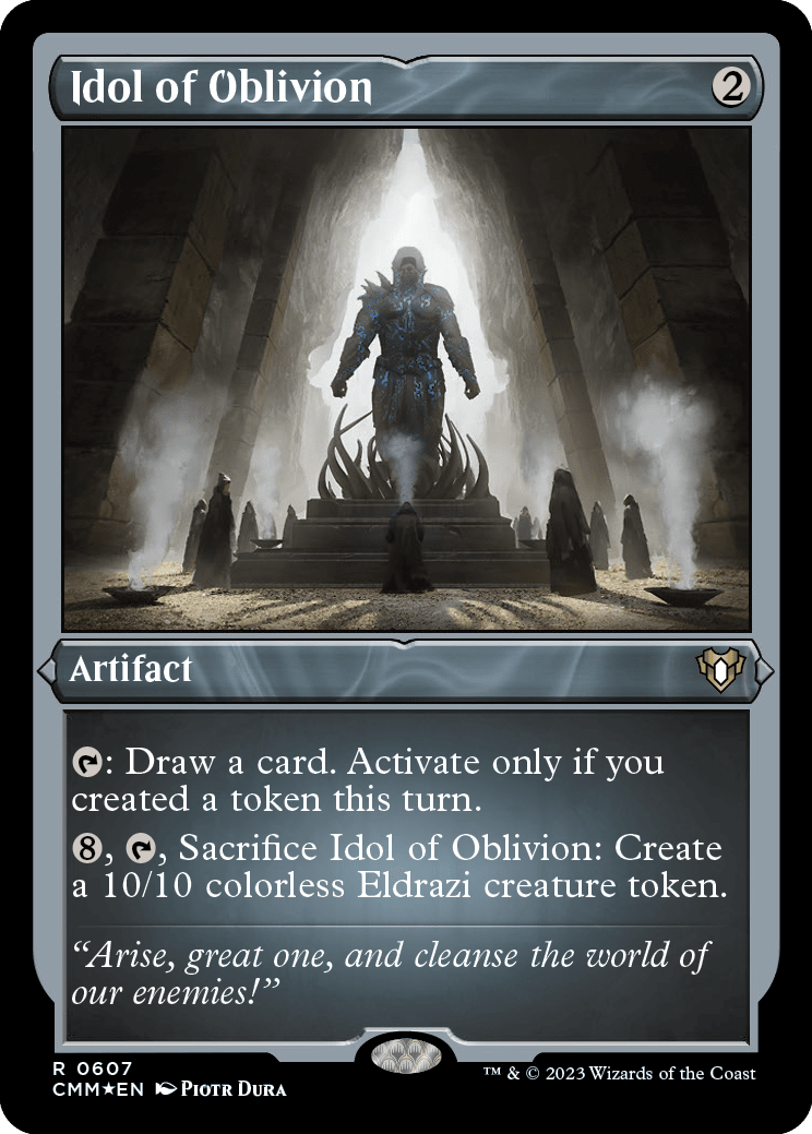Idol of Oblivion (Foil Etched) [Commander Masters] MTG Single Magic: The Gathering  | Multizone: Comics And Games