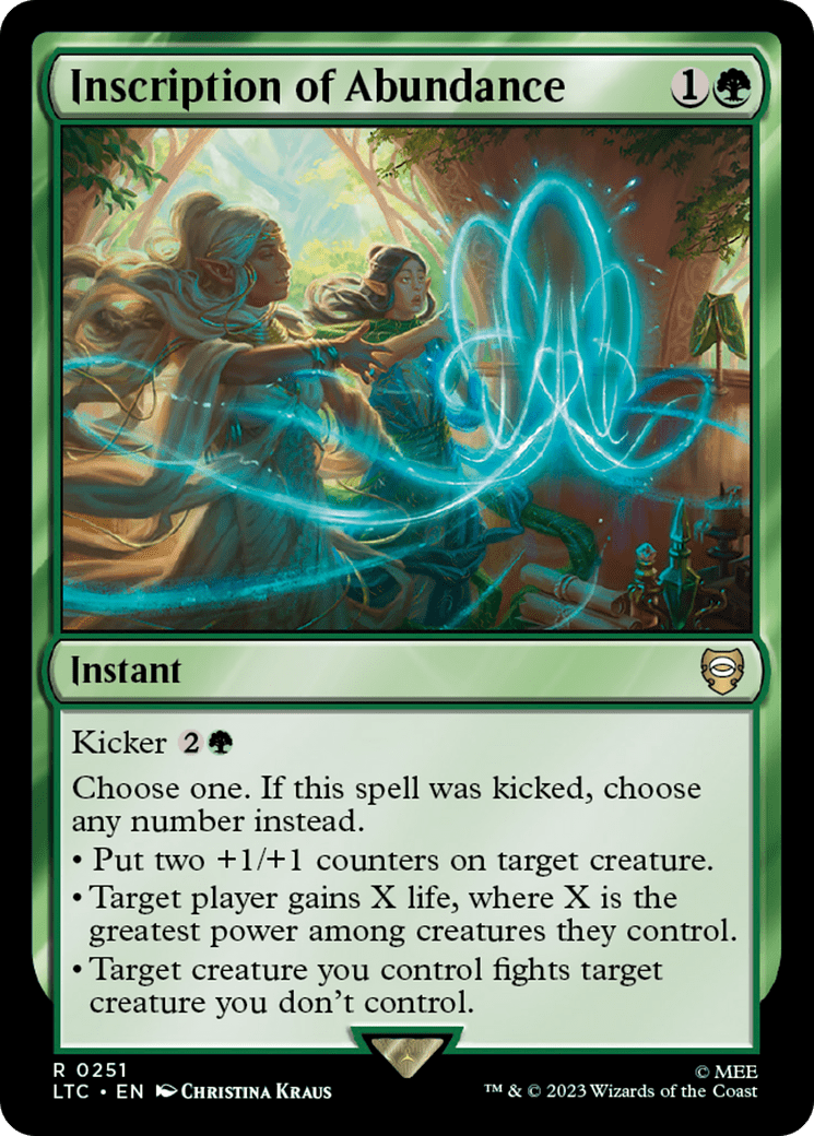 Inscription of Abundance [The Lord of the Rings: Tales of Middle-Earth Commander] MTG Single Magic: The Gathering  | Multizone: Comics And Games