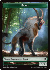 Beast (0010) // Servo Double-Sided Token [Aetherdrift Tokens] MTG Single Magic: The Gathering  | Multizone: Comics And Games