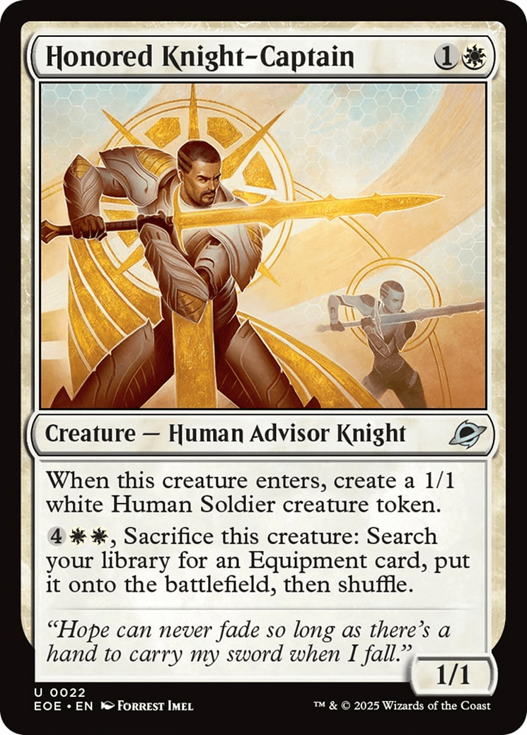 Honored Knight-Captain [Edge of Eternities] MTG Single Magic: The Gathering  | Multizone: Comics And Games