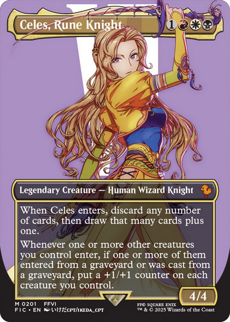 Celes, Rune Knight (Borderless) [FINAL FANTASY Commander] MTG Single Magic: The Gathering  | Multizone: Comics And Games