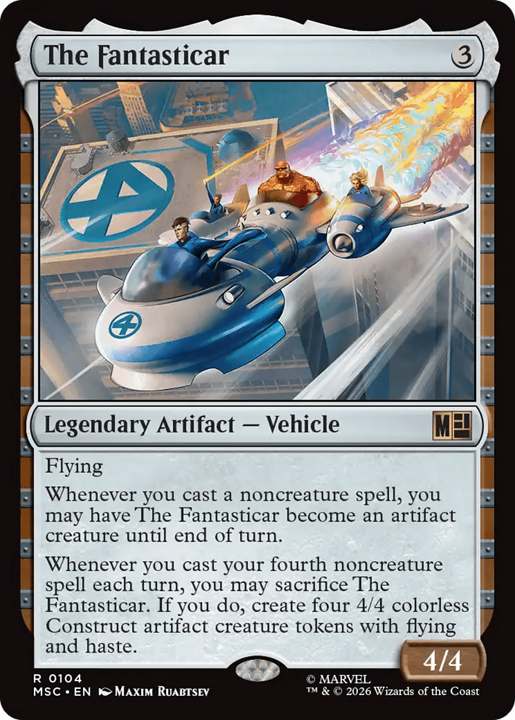 The Fantasticar (Surge Foil) [Marvel Super Heroes Commander] MTG Single Magic: The Gathering  | Multizone: Comics And Games