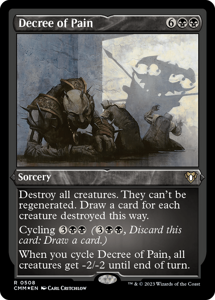 Decree of Pain (Foil Etched) [Commander Masters] MTG Single Magic: The Gathering  | Multizone: Comics And Games