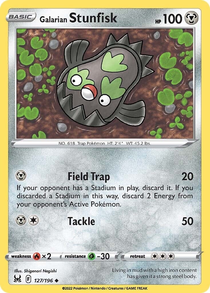 Galarian Stunfisk (127/196) [Sword & Shield: Lost Origin] Pokemon Single Pokémon  | Multizone: Comics And Games