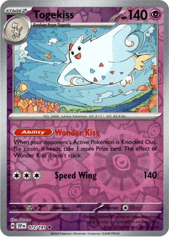 Togekiss (072/191) [Scarlet & Violet: Surging Sparks] Pokemon Single Pokémon  | Multizone: Comics And Games