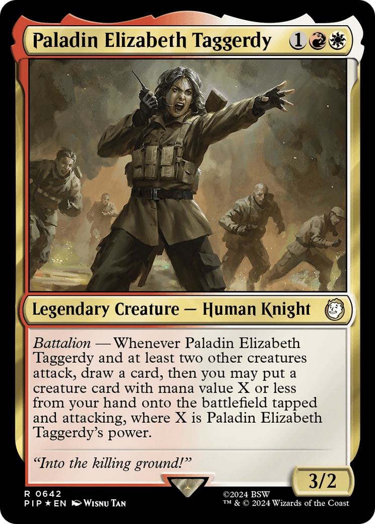 Paladin Elizabeth Taggerdy (Surge Foil) [Fallout] MTG Single Magic: The Gathering  | Multizone: Comics And Games
