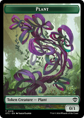 Plant Warrior // Plant Double-Sided Token [Outlaws of Thunder Junction Commander Tokens] MTG Single Magic: The Gathering  | Multizone: Comics And Games