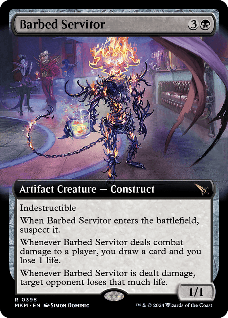 Barbed Servitor (Extended Art) [Murders at Karlov Manor] MTG Single Magic: The Gathering  | Multizone: Comics And Games