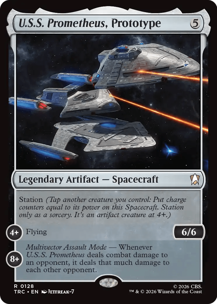 U.S.S. Prometheus, Prototype (Surge Foil) [Star Trek Commander] MTG Single Magic: The Gathering  | Multizone: Comics And Games